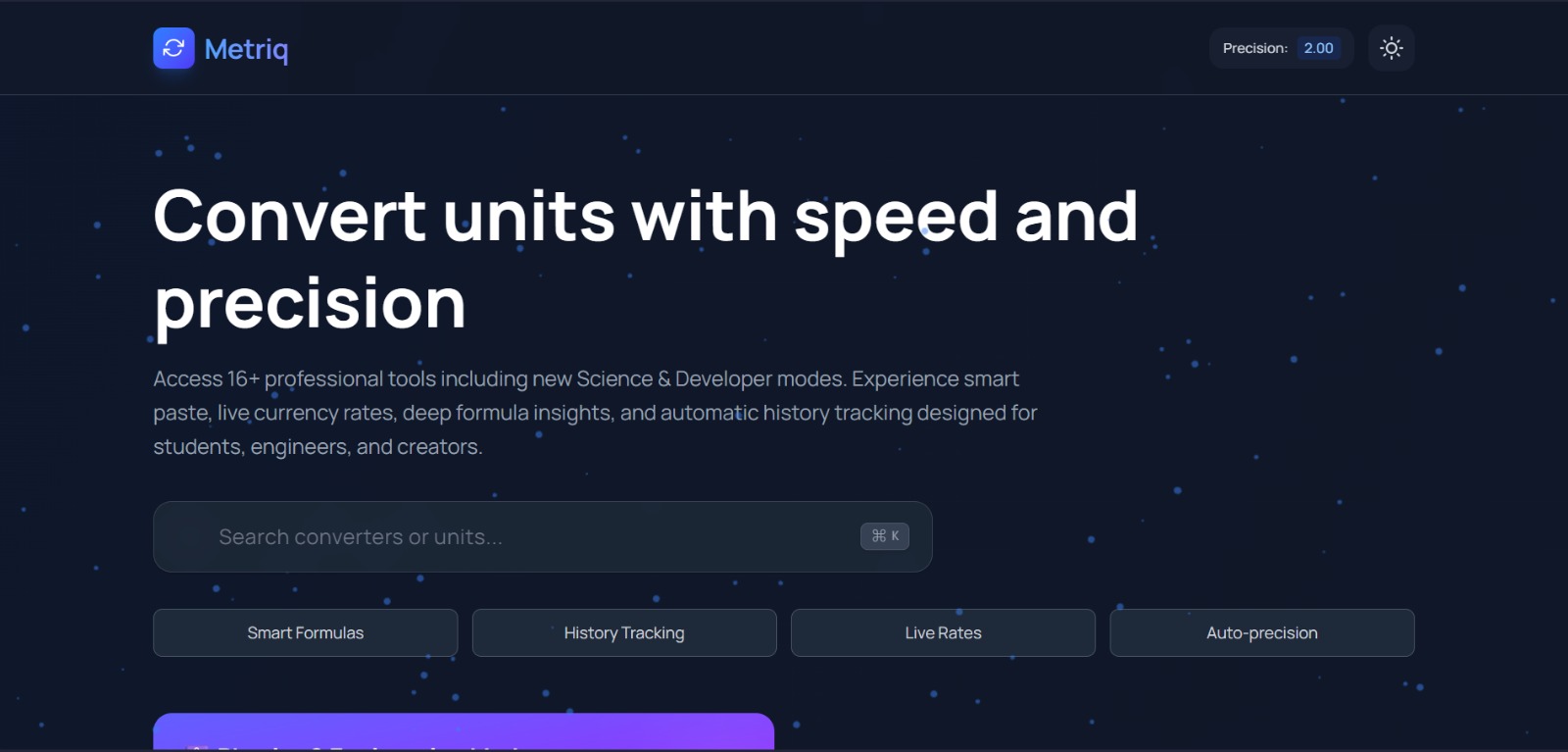 Metriq — Unit & Currency Converter